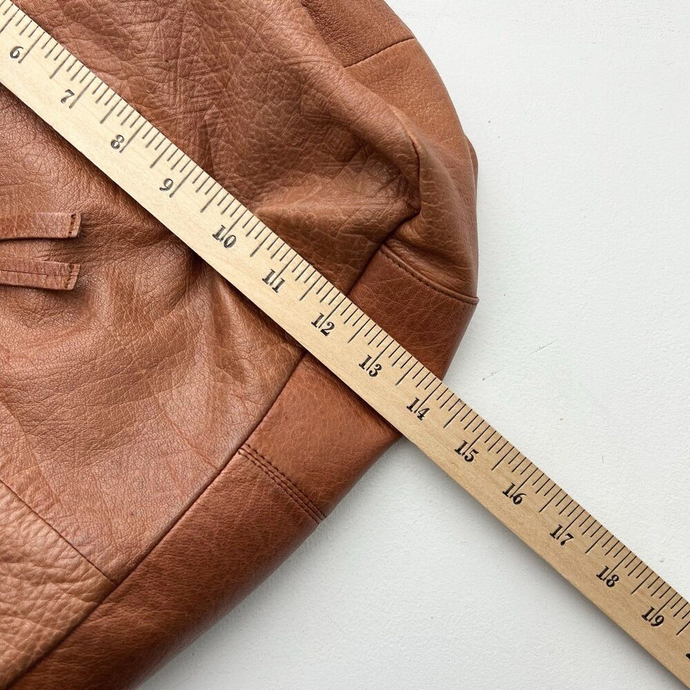 Day & Mood Chandler Hobo Bag Brown Leather Anthropologie Zip Closure Camel Purse - Picture 8 of 11